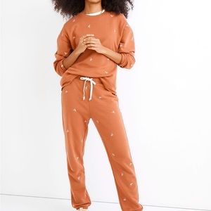 Madewell Bow Embroidered Retro
Sweatpants . NWT
